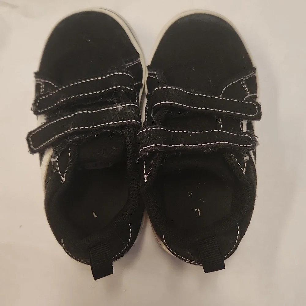 Wonder Nation Shoes Size 6 Toddler Black White